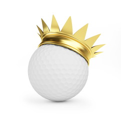 Sticker - golf gold crown