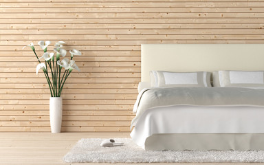 Wall Mural - wooden bedroom with calla lilly