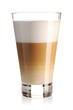 Leinwandbild Motiv Latte coffee isolated on white