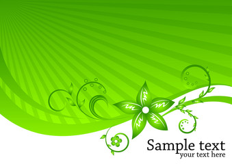 Wall Mural - Vector floral background