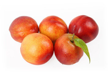 five fresh peaches