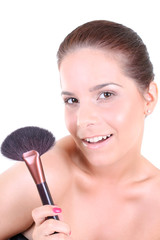 woman with make up brush