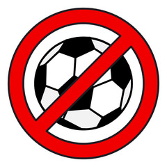 Sticker - Fussball verboten