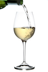 Pouring white wine