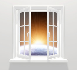 Wall Mural - window in other galaxy