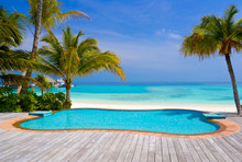 Pool On A Tropical Beach
