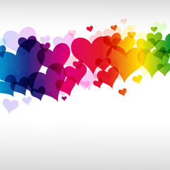 Wall Mural - eps colorful heart background