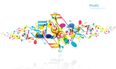 Wall Mural - abstract background with tunes.