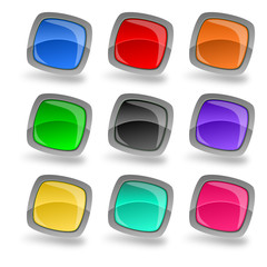 Aufkleber - colorful buttons set