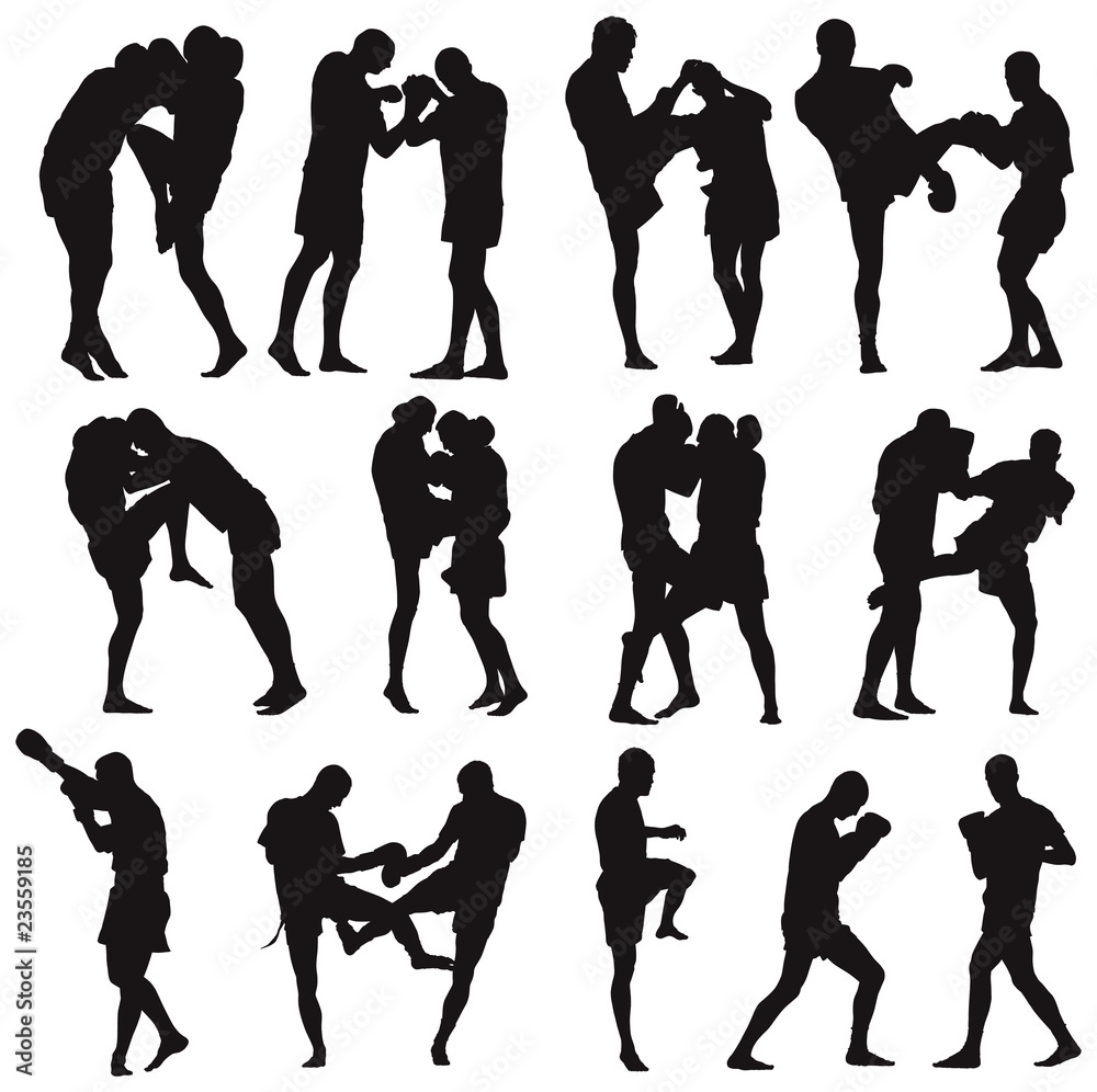 Fotografering Muay Thai martial art collection