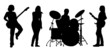 © DeCe - singing band silhouette vector