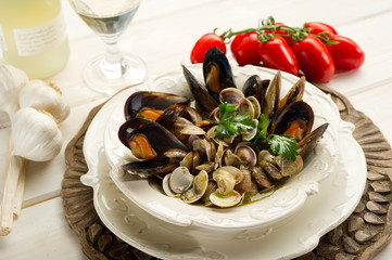 Poster - mussel and clam soup - vongole e cozze