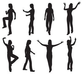 vector girl silhouette