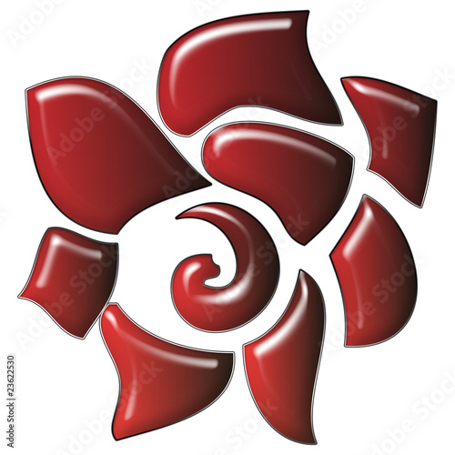 お花イラスト シンプル バラ赤色 Stock Illustration Adobe Stock