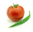 Tomato with pepper