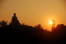 Buddha At Sunset, Po Lin, Hongkong