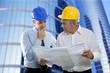 © lunamarina - engineer architect two expertise team plan hardhat