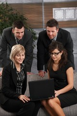 Poster - Businesspeople working with laptop