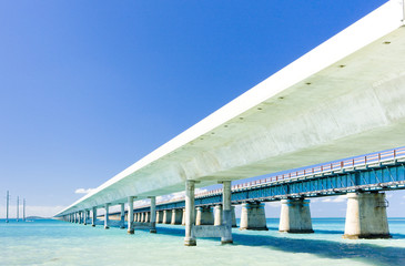 Sticker - road bridges connecting Florida Keys, Florida, USA