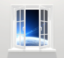 Wall Mural - window in other galaxy