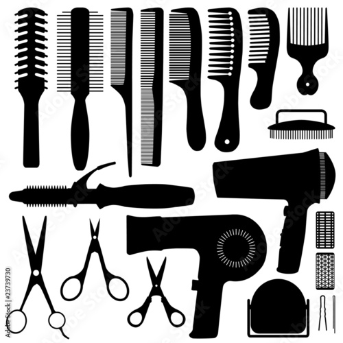 Cuadros en Lienzo Hair Accessories Silhouette Vector