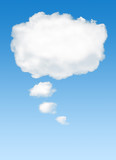 Fototapeta Perspektywa 3d - thinking cloud