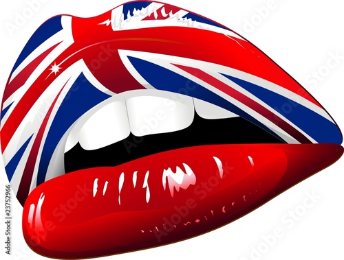 Labbra Sensuali Inghilterra-UK England Flag Sensual Lips