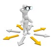 © skvoor - Looking for right direction. 3d rendered illustration.