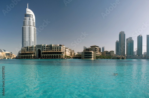 Foto-Fahne - Dubai skyline (von forcdan)