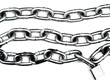 Steel Chain Isolated on a White Background