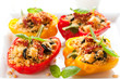 stuffed peppers with couscous, dried tomatoes,feta,