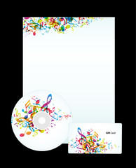 Wall Mural - vector colored business cards.
