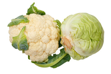 Wall Mural - Cauliflower and Cabbage