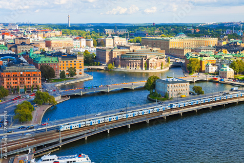 Poster Aerial panorama of Stockholm, Sweden