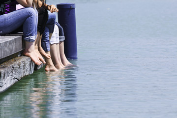 Legs in the water