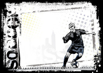 Wall Mural - dirty soccer background 5 horizontal