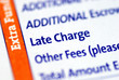 Focus on the Late Charge item in a mortgage payment coupon
