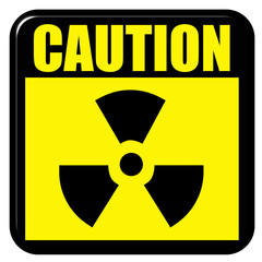 Sticker - 3D Caution Radioactive Sign