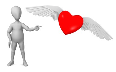 Wall Mural - winged heart