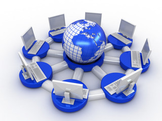 Fototapete - conceptual image of internet