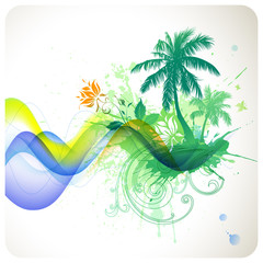 Wall Mural - Summer tropical background