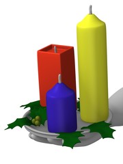 Wall Mural - xmas candles