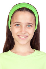 adorable little girl with blue eyes