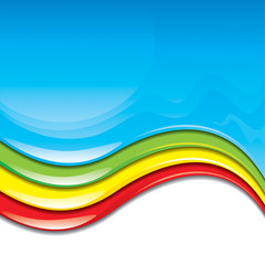 Aufkleber - Colorful paint flowing background. vector layered.