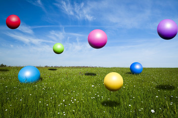 Wall Mural - Jumping Balls