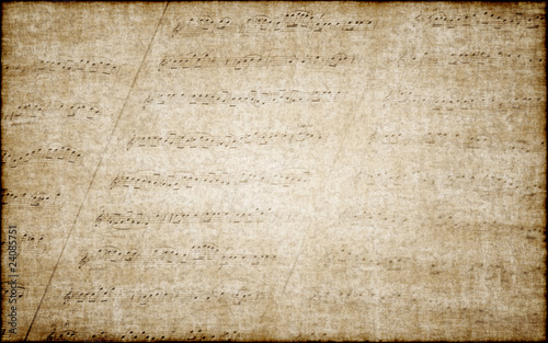 Cuadros en Lienzo Old grunge music notes background