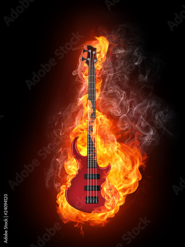 Obraz Dibond Elektryczna gitara basowa