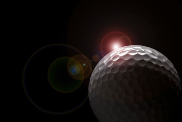 golf ball on black