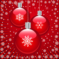 Sticker - Red Christmas Background