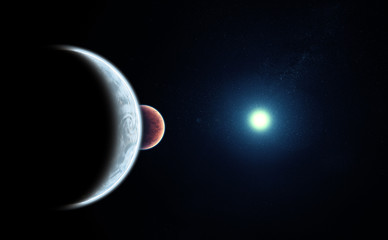 space scene with blank space for text